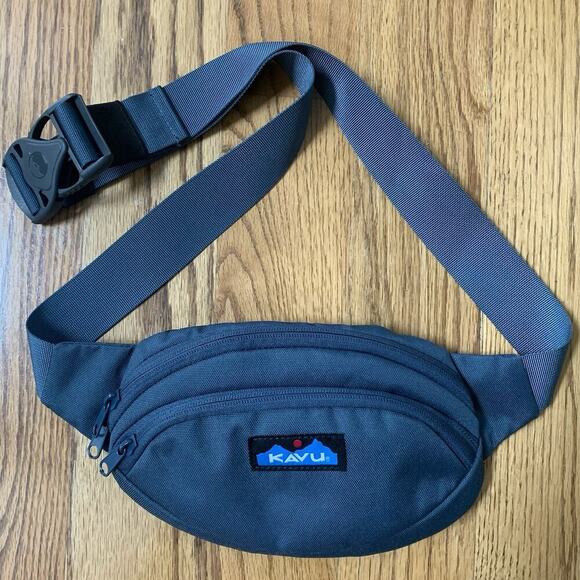 KAVU SPECTATOR Waist Pack Belt Bag 9” x 5” Dark Teal Blue Fanny Pack 2025 EUC - Picture 1 of 8